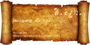 Weigang Örsi névjegykártya